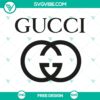 Gucci logo SVG cut file - free stylish fashion design for download.