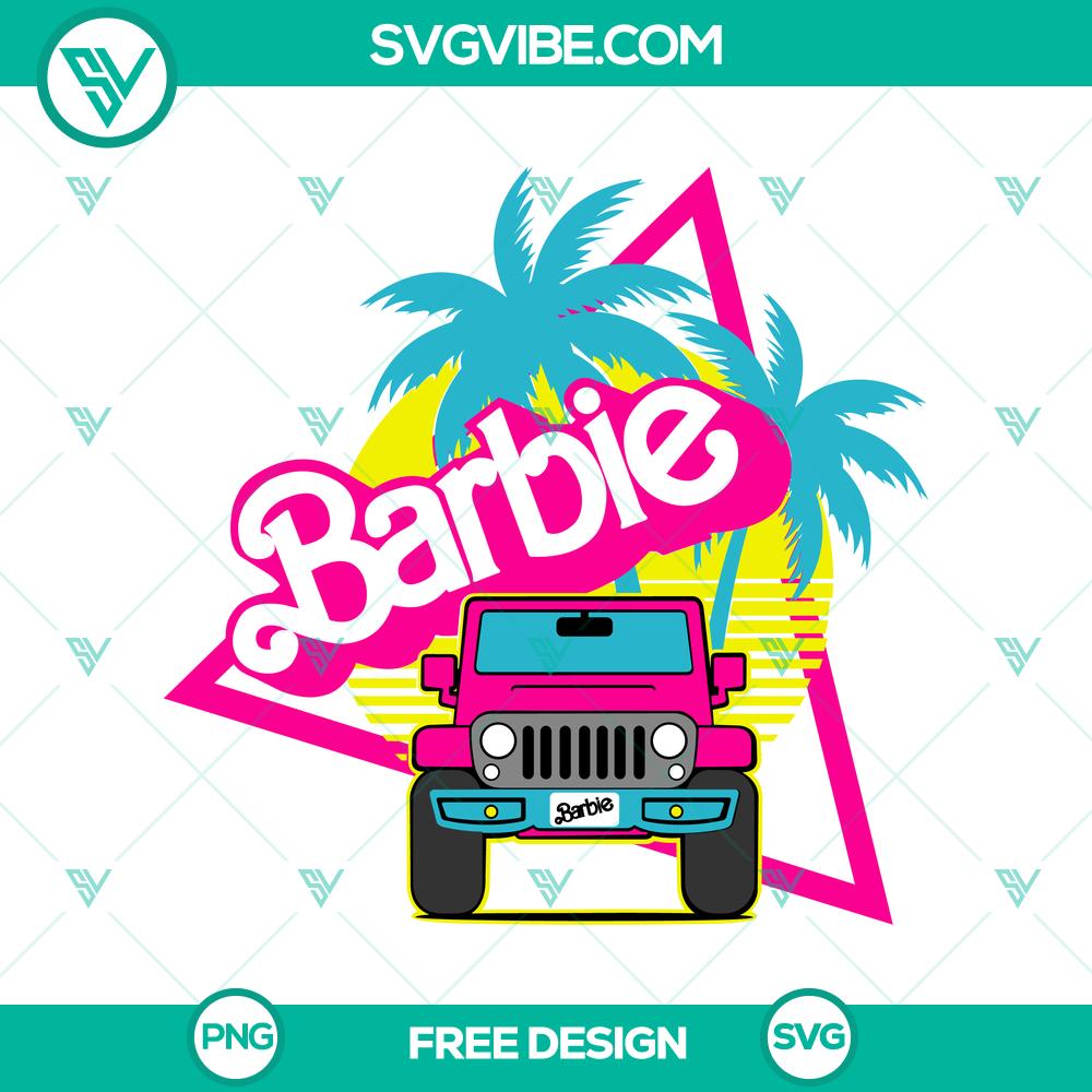 Barbie Jeep SVG Cut File – Free Adventure-Themed Design Barbie Jeep SVG cut file with free adventure theme design, perfect for crafting projects.