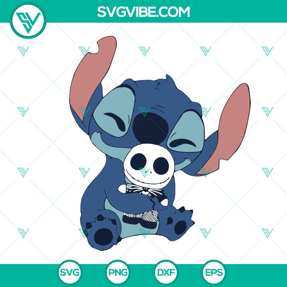 mockup-741221018.jpg Jack Skellington baby character SVG cut file with stitch hug design for Disney fans, instant download.
