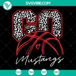 School SVG Go Mustangs - Basketball, Mama, Cheerleader Team SVG - Instant Download for Cricut and Cameo