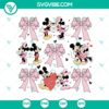 Pink Bow Coquette Mickey & Minnie Valentine’s Day SVG DXF EPS PNG design with heart, perfect for Valentine's crafts.