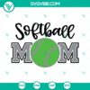 Softball Mom SVG cut file and DXF design for instant download, ideal for craft projects. Great for creating personalized apparel and accessories.
