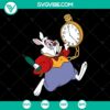 White rabbit from Alice in Wonderland SVG design by Walt Disney featuring a lovely bunny. Ideal for instant download.