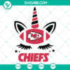 Kansas City Chiefs unicorn SVG with NFL team logo, perfect for football fans and Super Bowl supporters.