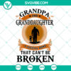 Grandpa and granddaughter SVG design for Father's Day gift, instant download.