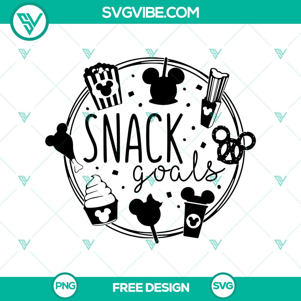 Disney Snack Goals SVG Cut File – Free Fun Food-Themed Design Disney snack goals SVG cut file featuring free food-themed design for crafting.