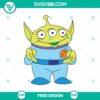 Free Toy Story Alien SVG Cut File - Adorable little green alien design, perfect for crafts and projects.