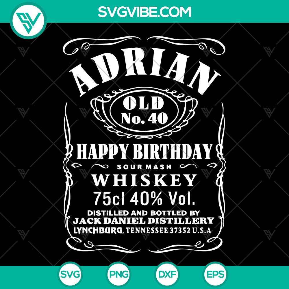 mockup-757300115.jpg Personalizable Happy Birthday Whiskey Bottle Design SVG, Label Digital Cut Files for Silhouette Cricut, Instant Download Clipart in multiple formats.