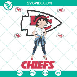 Kansas City Chiefs Betty Boop SVG | NFL Girl Logo Sport Download