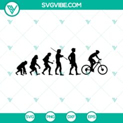 Cool Mountain Bike Evolution SVG | Cycling Bicycle MTB PNG Design