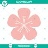 Cherry Blossom Flower SVG Cut File, elegant and free design for digital crafting projects.