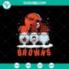 Cleveland Browns gnomes SVG with NFL team logo for Super Bowl fans. Bold and unique football design for crafting projects.