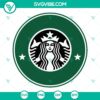 Starbucks inspired circle logo SVG template, perfect for Cricut & Silhouette machines. Instant download for crafting projects.