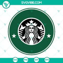 Starbucks Logo Circle Coffee SVG Template for Cricut &amp; Silhouette - Instant Download