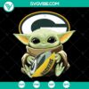 Green Bay Packers shirt with NFL Football and Baby Yoda design bundle, ideal for fans.