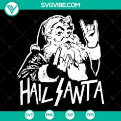 Hail Santa Christmas SVG Bundle: Christmas Tree, Santa Claus, Xmas, Merry Christmas Winter, Lights, Happy Christmas - Instant Download