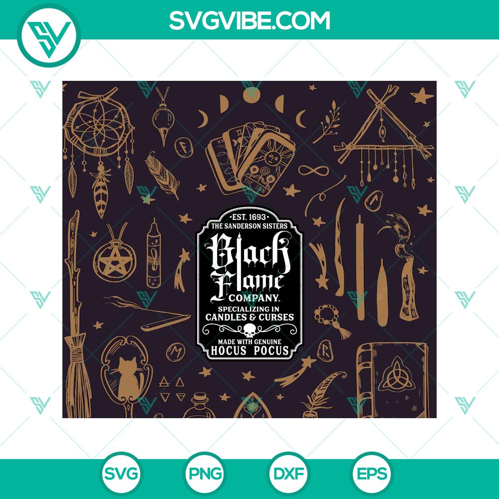 mockup-779574075.jpg Black Flame Company Sanderson Witches Halloween Skinny Tumbler Sublimation Design - Instant Download with spooky witchy theme perfect for Halloween.