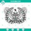 Warrant Officer Eagle Rising silhouette design 288 clipart SVG cut files for digital use.