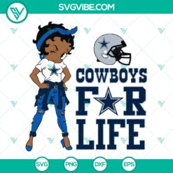 Betty Boop Cowboys Football Logo SVG &ndash; Instant Download
