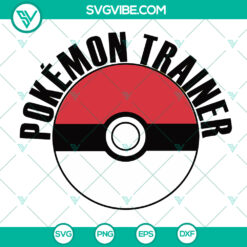 Pokemon Trainer SVG Cut Files for Cricut. Instant Download of cartoon characters in vector format for crafting.