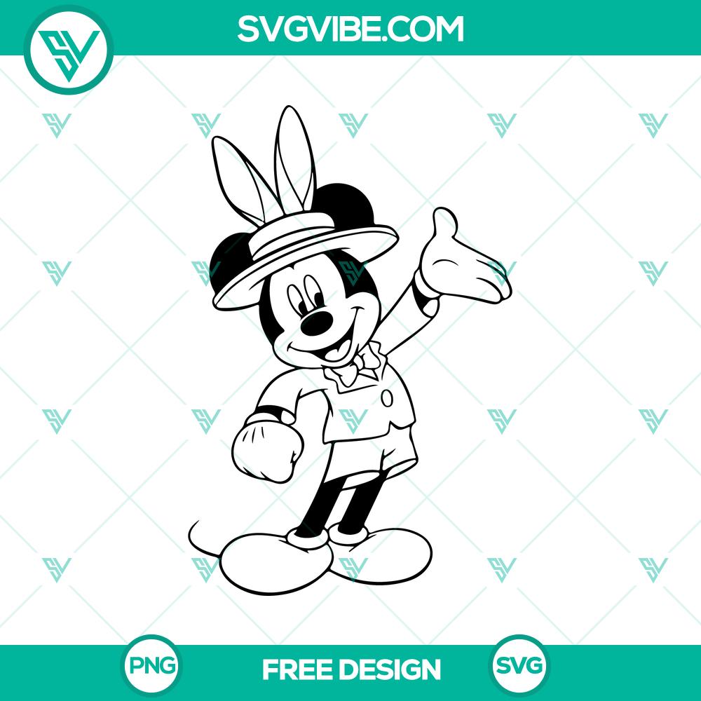 Mickey Mouse Easter SVG Cut File – Free Festive Disney Design Mickey Mouse Easter SVG Cut File with Disney theme for free download, perfect for Easter crafts and projects.