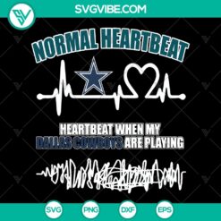 Dallas Cowboys Heartbeat SVG: Sport &amp; Football NFL Teams Super Bowl - Instant Download