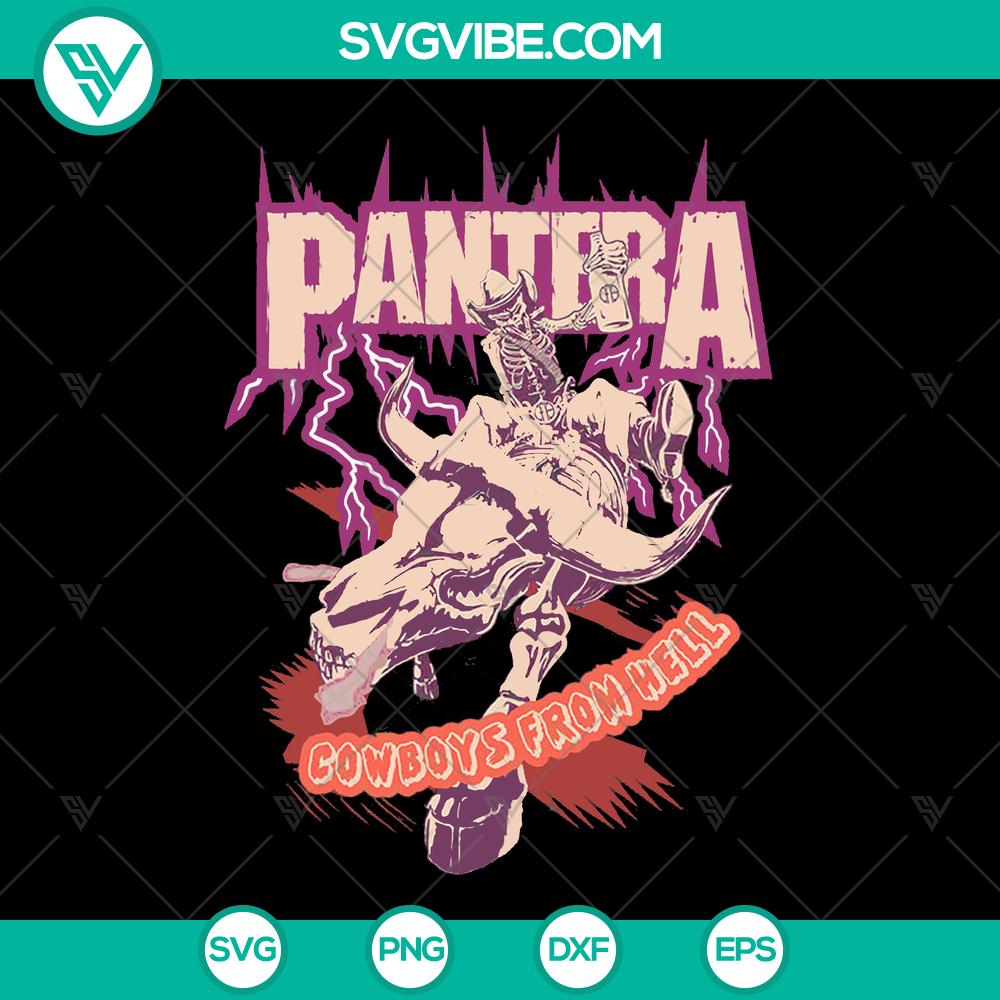 Pantera Cowboys From Hell SVG Cut Files – Silhouette Cricut Decal – Instant Download Pantera Cowboys From Hell SVG cut files for Silhouette Cricut decals - Instant Download, ideal for rock music fans and crafting projects.