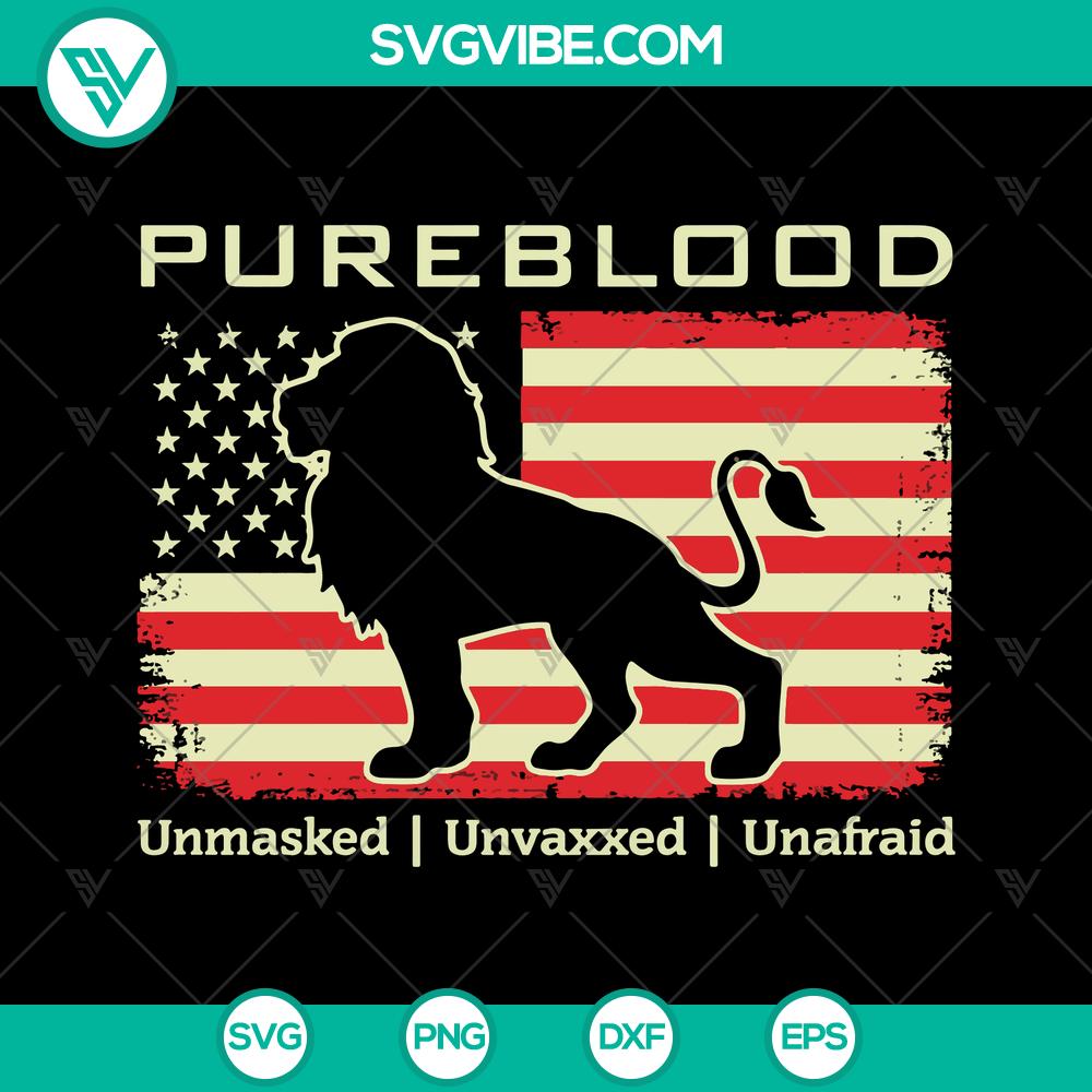 mockup-811785307.jpg Pureblood Movement lion with USA flag design SVG and PNG cut files for medical freedom advocates.