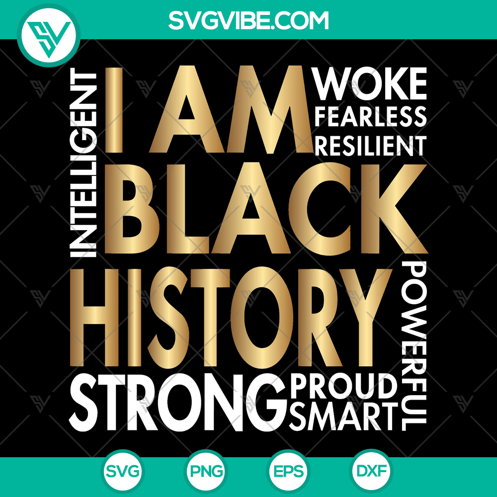 mockup-815698160.jpg I Am Black History SVG design for Black History Month, Black Lives Matter, Afro, African American - Instant Download.