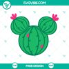 Cactus Mickey Head SVG Cut File for Disney crafts. Free design. Perfect for fun projects & DIY Disney fans.