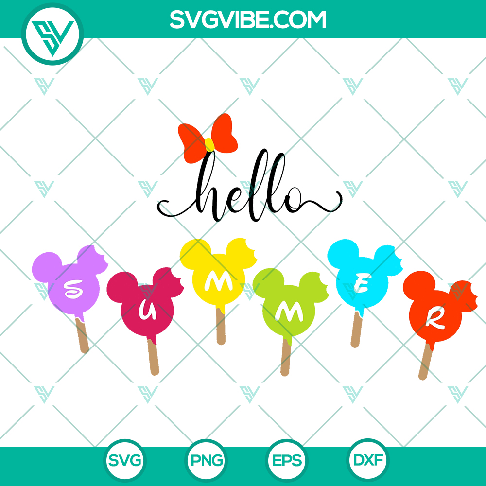mockup-819101222.jpg Mickey Mouse ice cream cone head SVG and PNG cut file for summer theme, instant download.