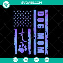 America SVG American Flag Dog Mom Png Sublimation Print - Instant Download. Patriotic dog mom design with USA flag, ideal for sublimation projects.