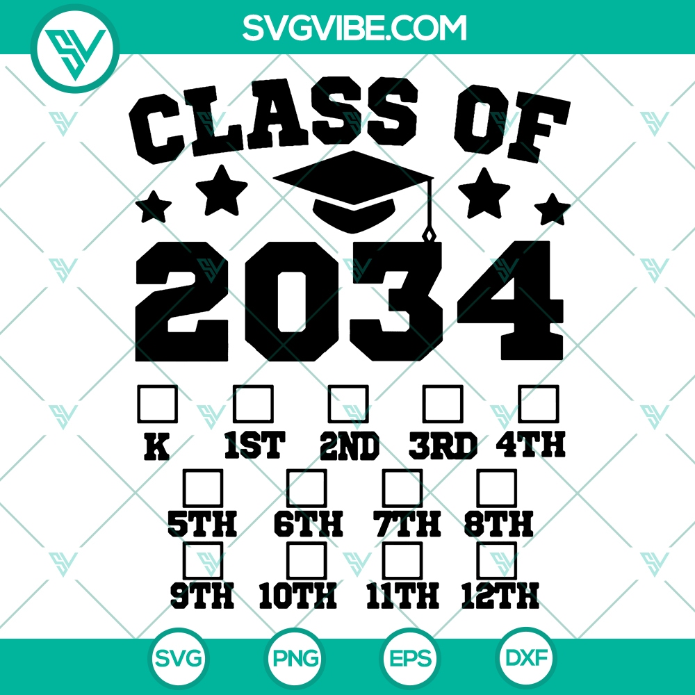 mockup-821552582.jpg Class of 2034 Pre-K Graduation SVG file for Cricut - Preschool Graduation Cut File, perfect for crafting projects.
