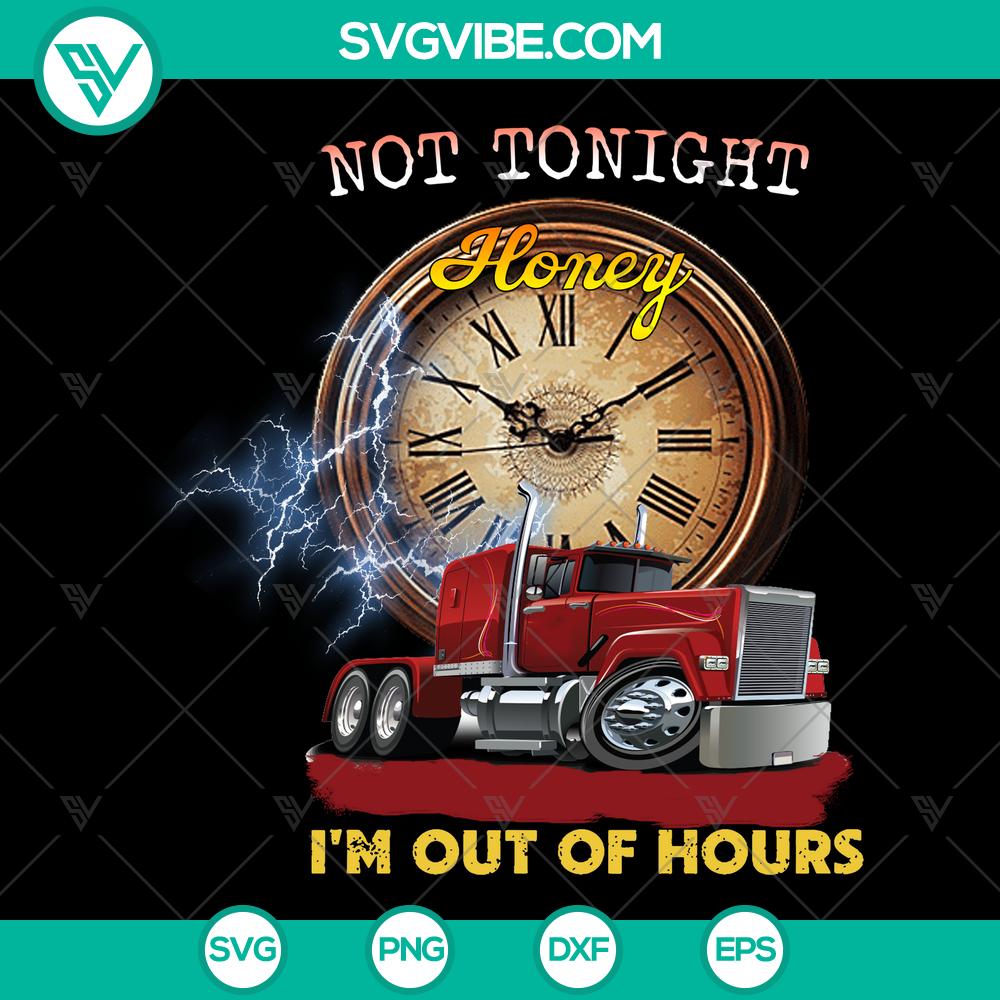 mockup-822676225.jpg "Out Of Hours Trucker Funny SVG & PNG design for Truck Drivers. Humorous gift illustration for truckers with a truck silhouette."