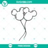 Mickey Mouse balloons SVG cut file, perfect for Disney fans. Free download for crafting and creative projects.