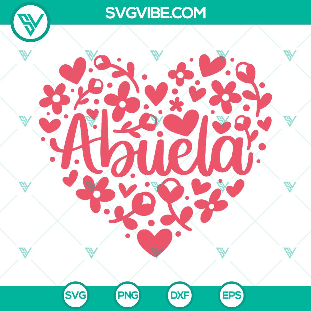 mockup-827960255.jpg Abuela Heart Svg design with instant download ideal for Mother's Day shirt. Perfect for celebrating Grandma.