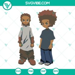 Boondocks Huey & Riley Freeman animated sitcom SVG cut files for instant download. Rich colors, detailed design. Great for DIY crafts.