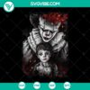 Pennywise and Wednesday Addams Halloween SVG Bundle featuring spooky and iconic characters, perfect for instant download.