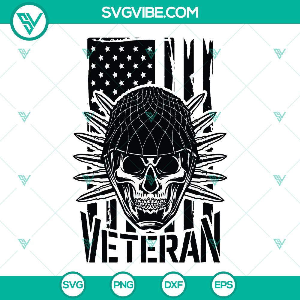 mockup-837625290.jpg Skull with USA flag bandana and military helmet, patriotic Army SVG cutting file design for veterans.