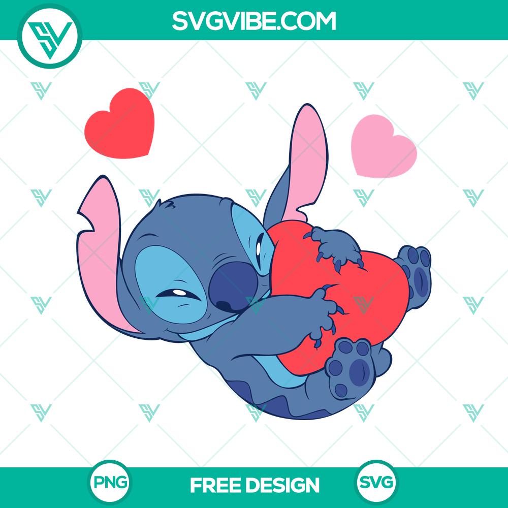 Stitch Valentine SVG Cut File – Free Love-Themed Design Stitch Valentine SVG cut file with free love-themed design perfect for crafting projects, embroidery, and decorations.