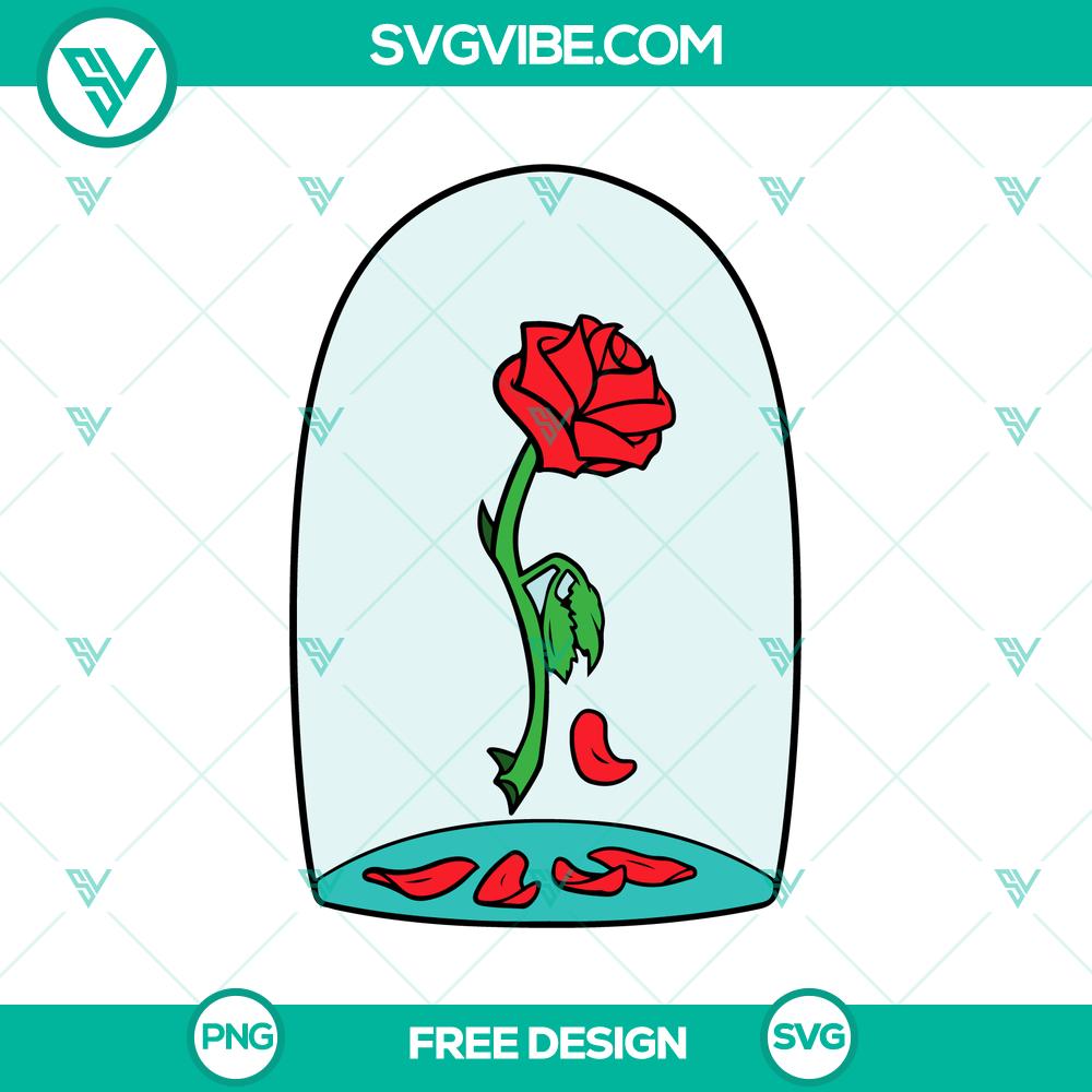 Enchanted Rose SVG Cut File – Free Magical Beauty and the Beast Design Enchanted Rose SVG Cut File from Beauty and the Beast - Free magical design for crafts and projects.