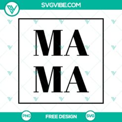 Free Mama SVG Cut File with simple and bold design for mom, perfect for crafting projects.