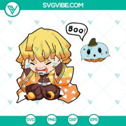 Pumpkin Chibi Boo SVG PNG Graphic Slayer Arts Demon Anime Cute Girl Digital File