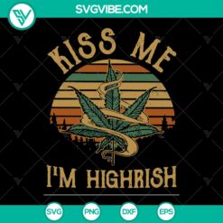 Highrish vintage cannabis lovers SVG bundle with instant download, perfect for cannabis enthusiasts.