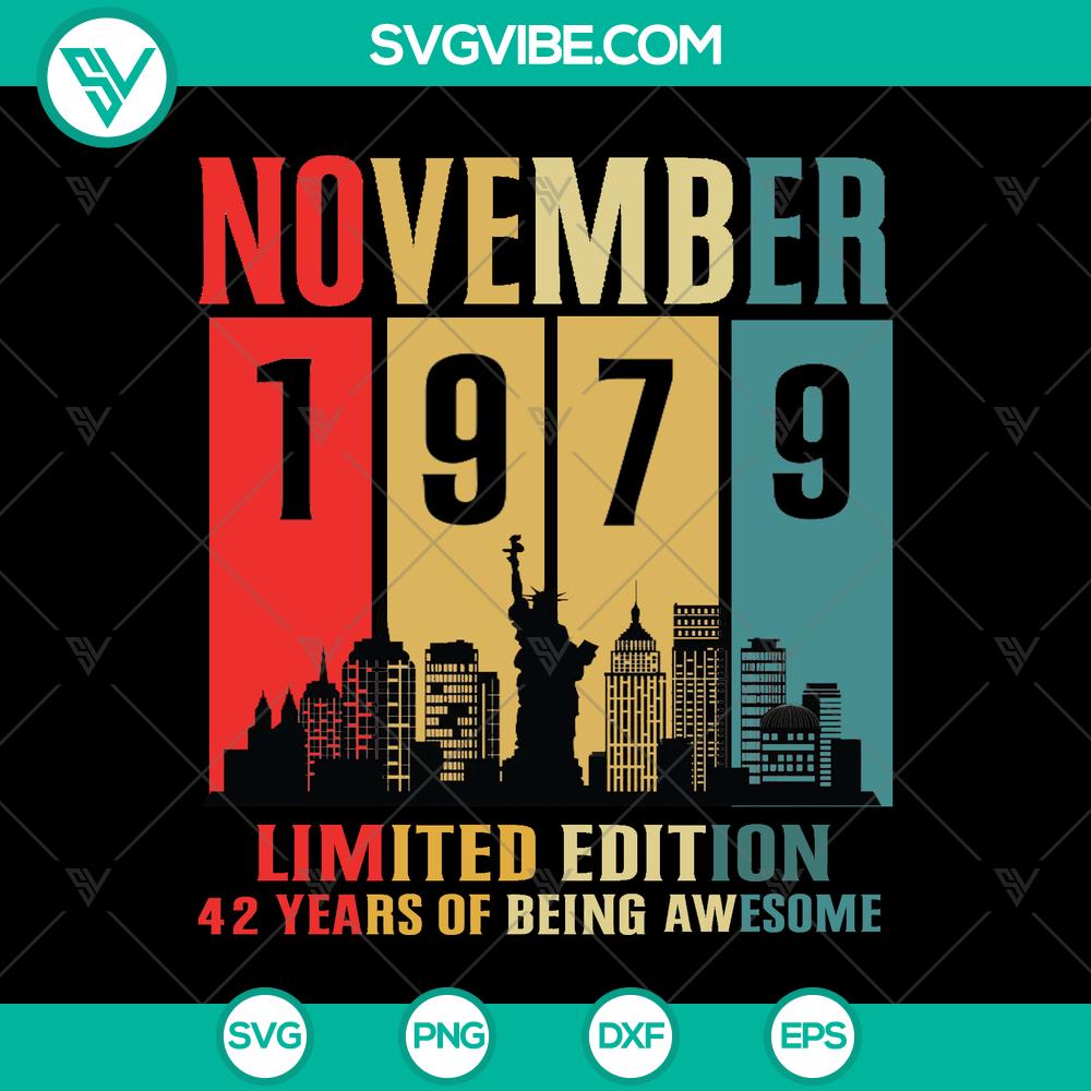 mockup-851651957.jpg 1979 Limited Edition Vintage Classic Retro SVG design for Cricut & Sublimation Print - Funny and nostalgic digital file.