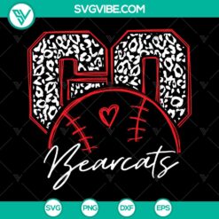 Sport SVG Go Bearcats Mama Baseball Cheerleader Leopard - Instant Download | Cricut &amp; Cameo-Compatible Iron-On Design