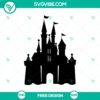 Disney Castle SVG cut file featuring free magical kingdom design for crafting projects.