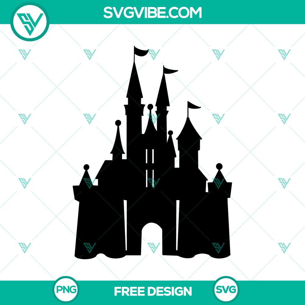 Disney Castle SVG Cut File – Free Magical Kingdom Design Disney Castle SVG cut file featuring free magical kingdom design for crafting projects.