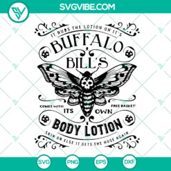 Buffalo Bills Horror Movie Vintage Label Fan SVG PNG - Instant Download
