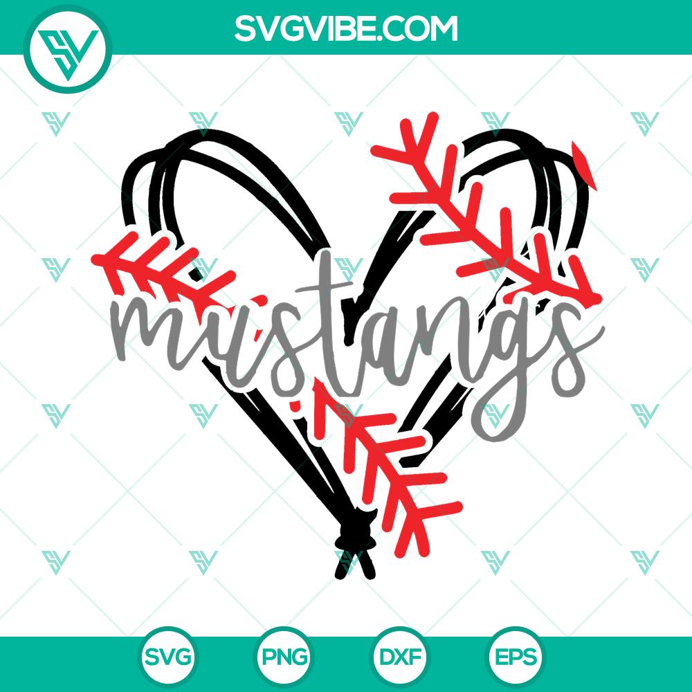 mockup-859389598.jpg Mustangs baseball team spirit heart SVG, perfect for vinyl cutting, commercial use.